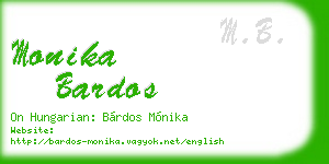 monika bardos business card